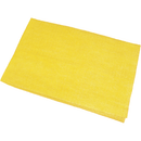 Gul støvklud med synlig tekstur, fladt lagt ud.